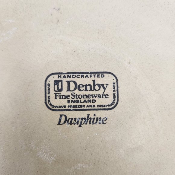 Denby 9.5" Scalloped Quiche Pie Dish Dauphine Floral Pattern England Stoneware - Picture 7 of 7